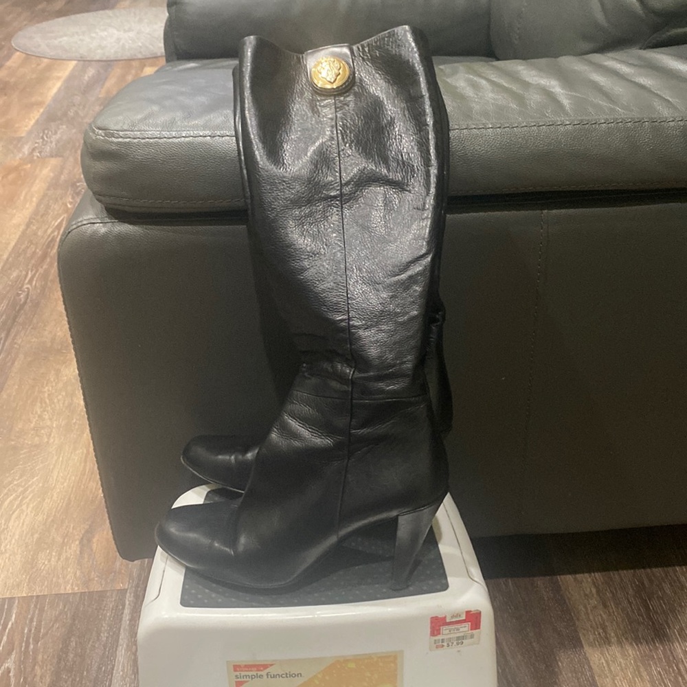 Vintage, Gucci, black leather boots.